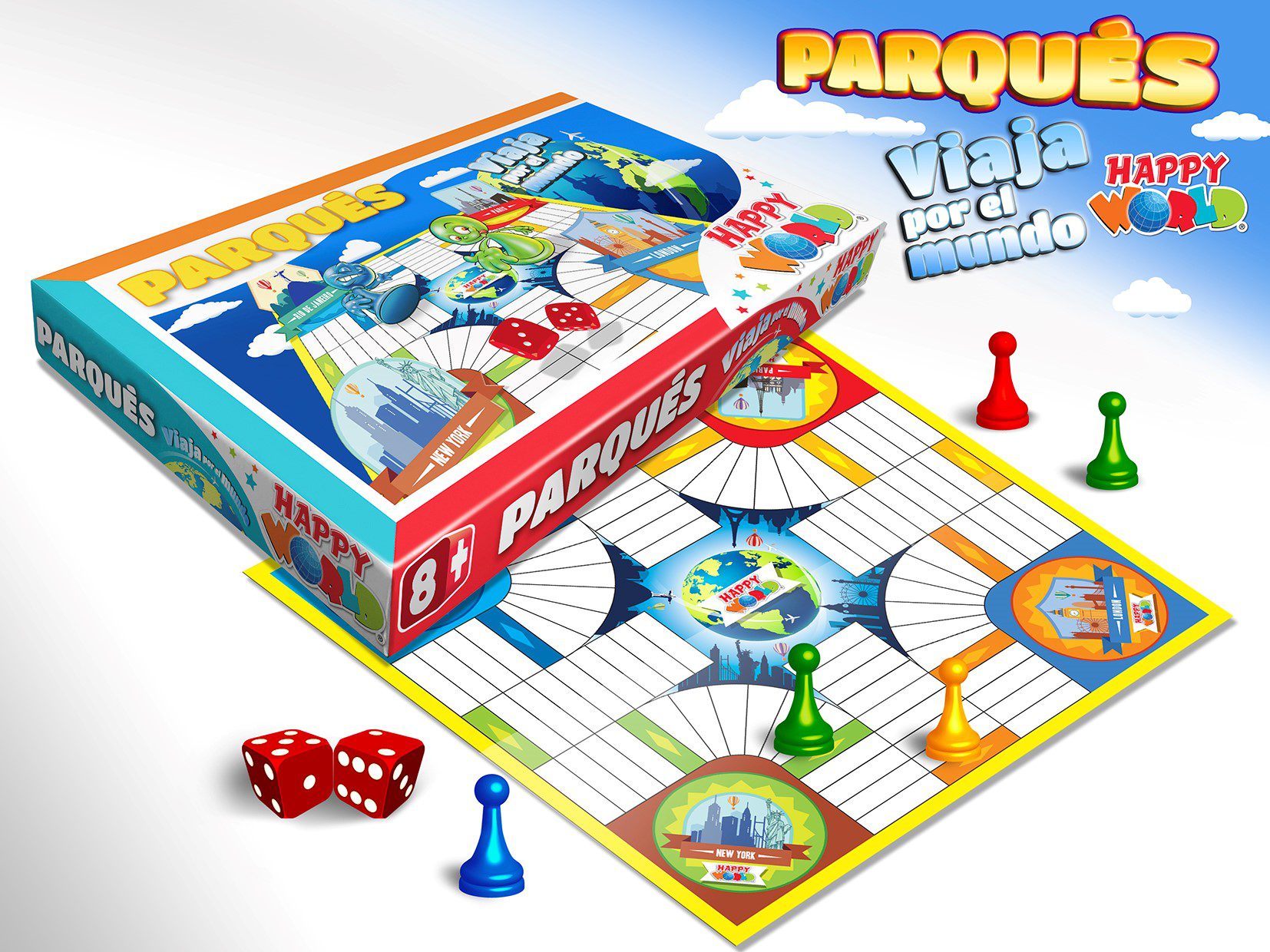 Juego de mesa parques - Happy World